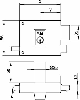 cerradura 125A/hpr/10 Derecha
